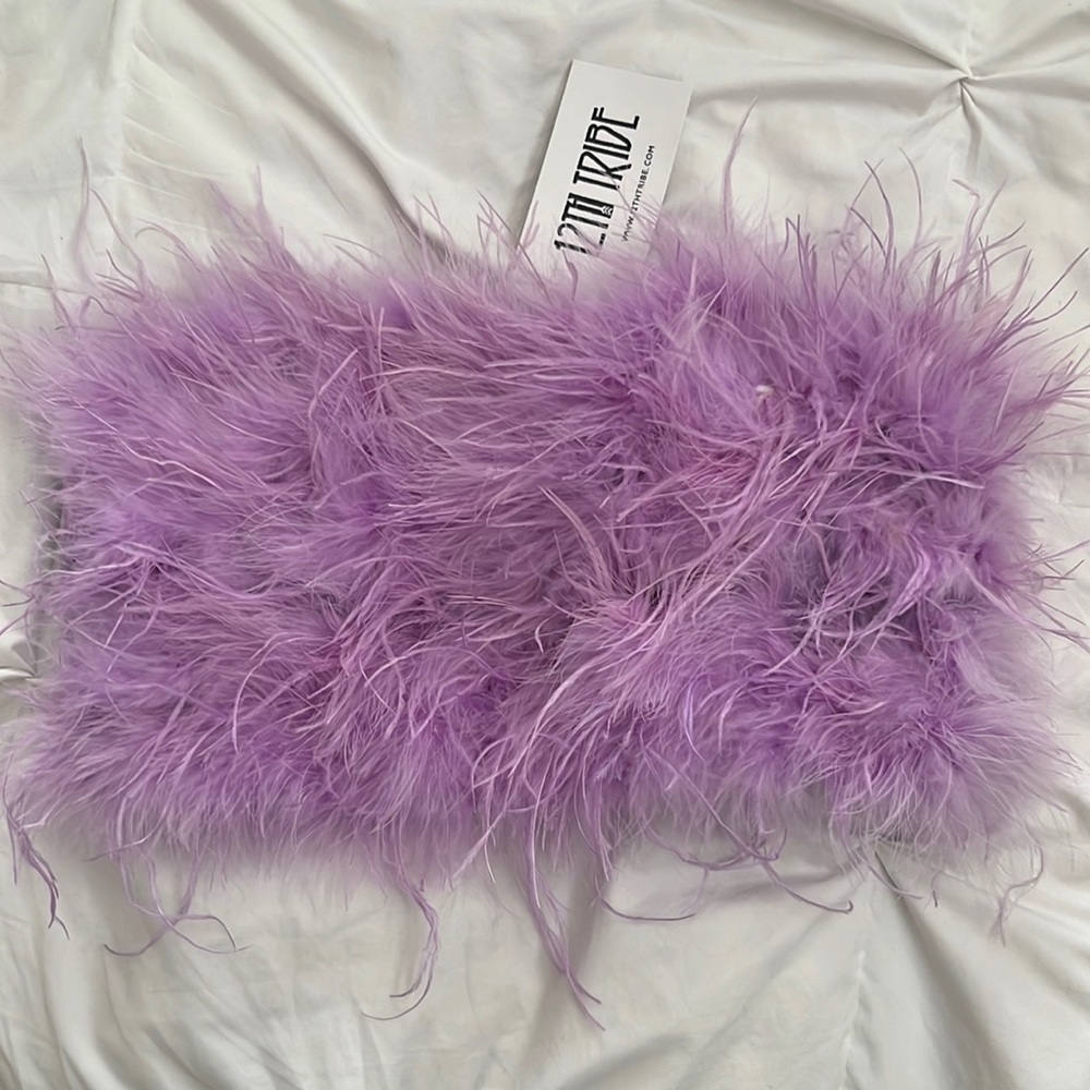 Brand New Purple Fur tube top